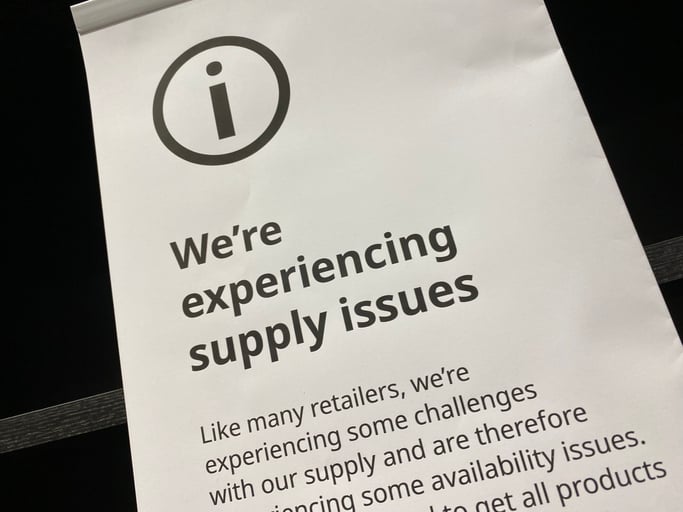 Supply Issues Information Sign