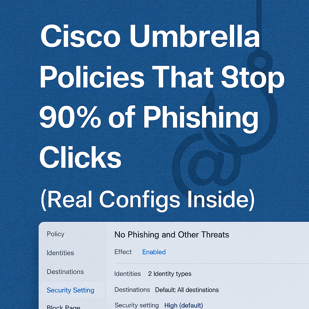 Cisco Umbrella Policies That Stop 90% of Phishing Clicks (Real Configs Inside)