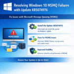 Resolving Windows 10 MSMQ
