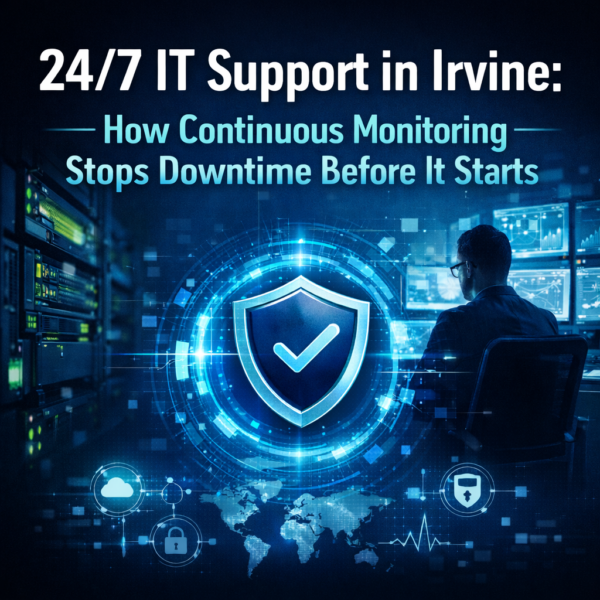 24/7 IT Support in Irvine: How Continuous Monitoring Stops Downtime Before It Starts