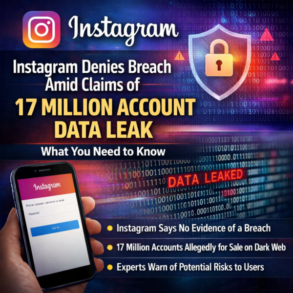 Instagram Denies Breach Amid Claims of 17 Million Account Data Leak