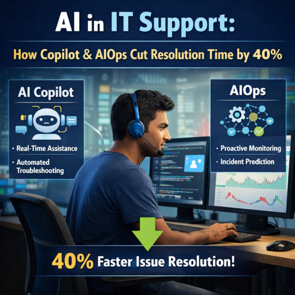 AI in IT Support: How Copilot & AIOps Cut Resolution Time by 40%