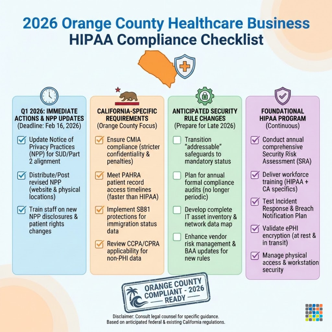 HIPAA Compliance Checklist for Healthcare Businesses in OC