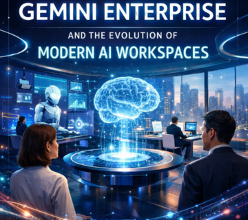 Gemini enterprise and futuristic workspaces