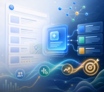 Futuristic tech UI and data flow