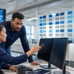 Internal IT professionals reviewing a co managed IT responsibility matrix