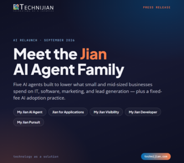 Technijian jian ai agent family press release 360x320
